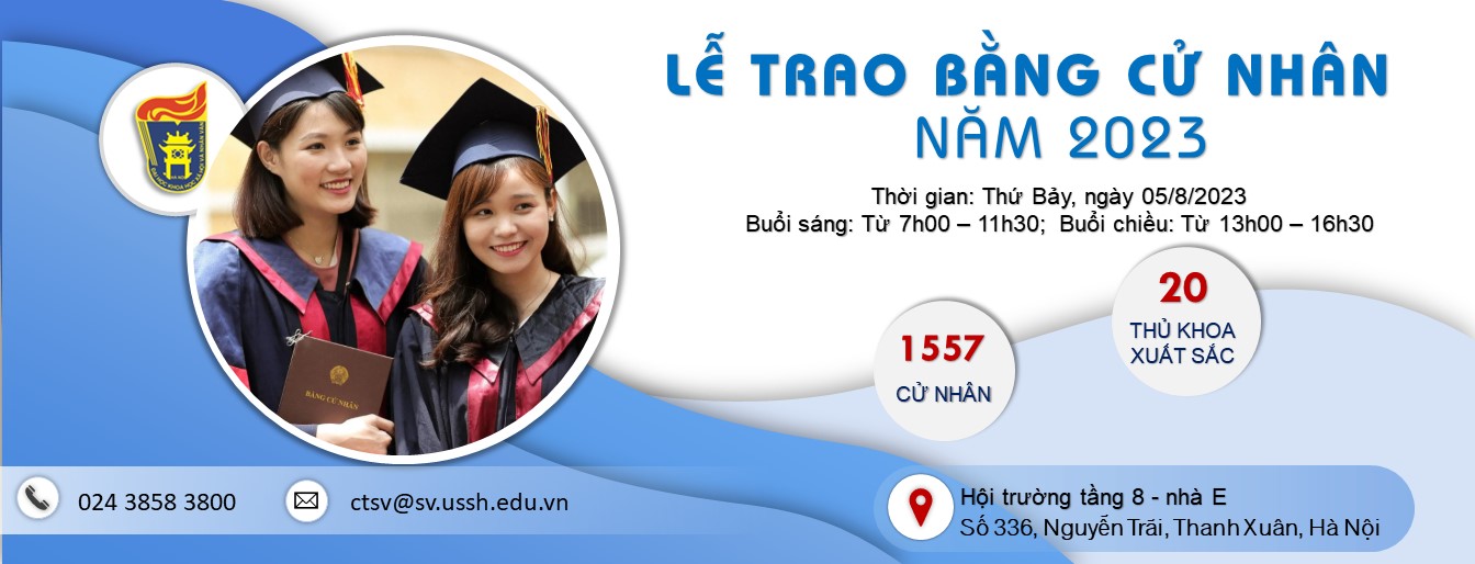 Thông báo kế hoạch tổ chức Lễ trao bằng cử nhân năm 2023