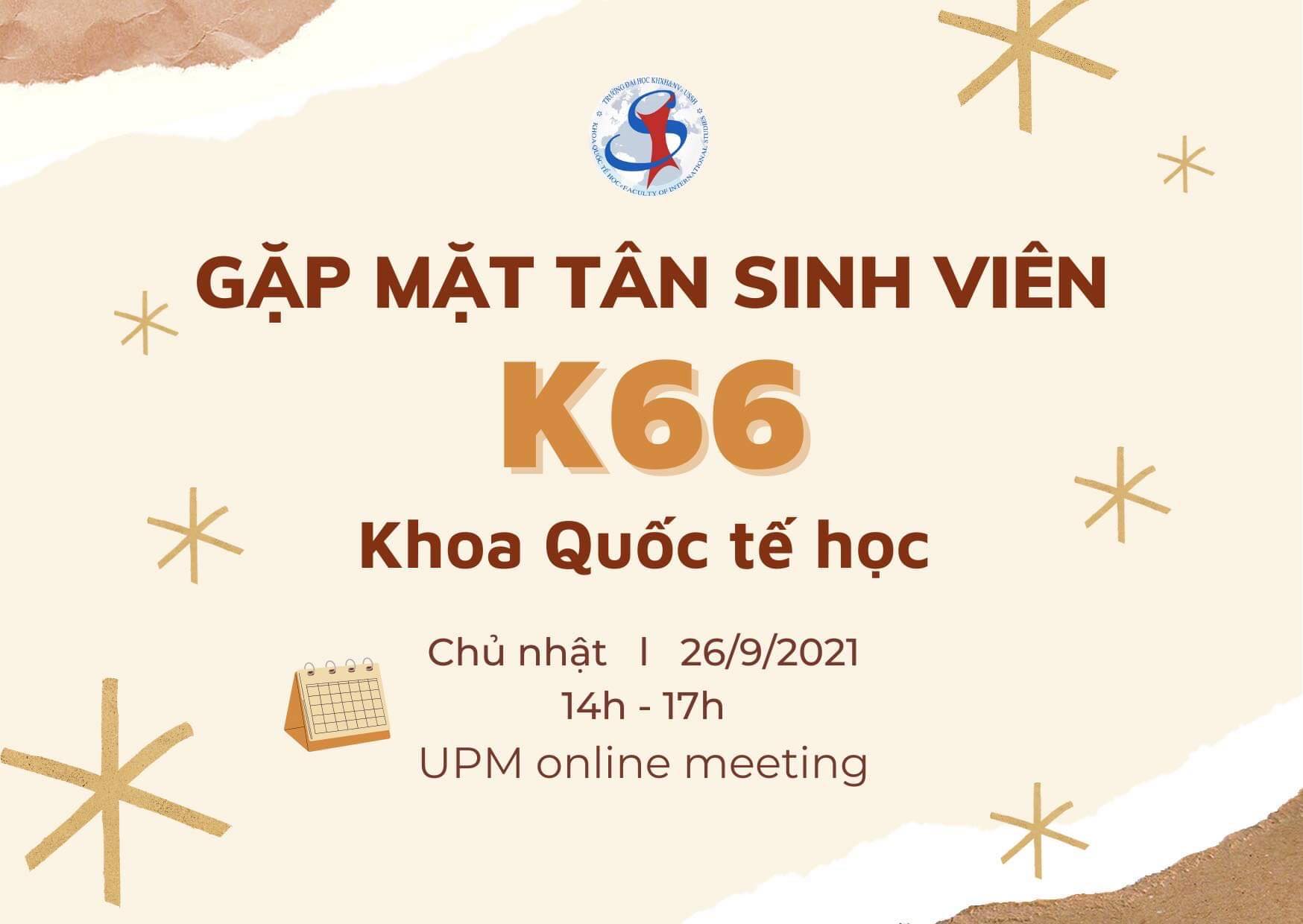 Buổi gặp mặt Tân sinh viên K66 