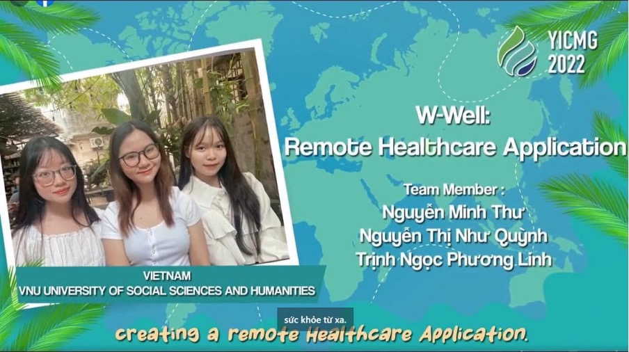 Dự án W-Well: Remote Healthcare Application của 3 thành viên K63 Quốc tế học