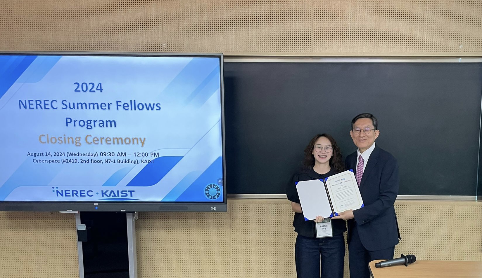 Sinh viên Quốc tế học tham dự NEREC Summer Fellows Program 2024 tại Hàn Quốc