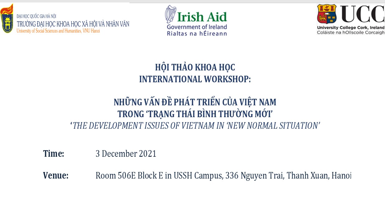 [Mời dự] Hội thảo khoa học quốc tế: Những vấn đề phát triển của Việt Nam trong “trạng thái bình thường mới”